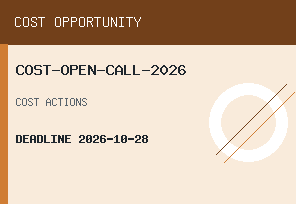 COST funding opportunity – COST Open Call 2026